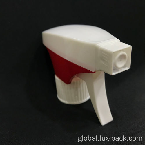 Acid Resistant Trigger Sprayer Durable Trigger Spray Heads White And Red Round Supplier